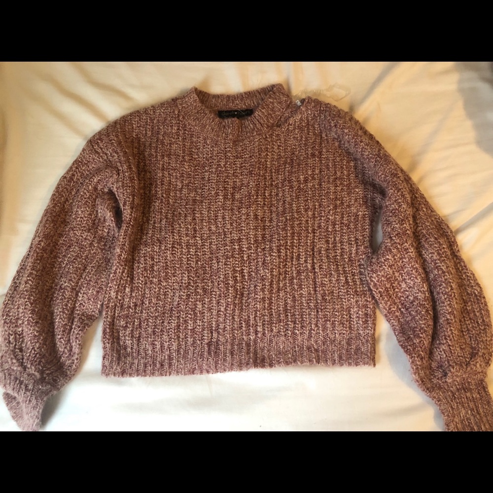 Red and white sweater